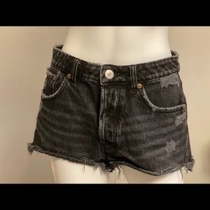Black Jean Shorts